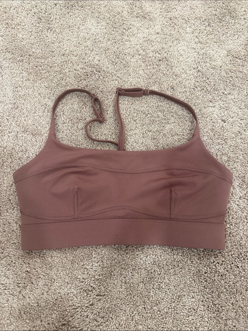 l*space Brown Seamless T-Back Bralette